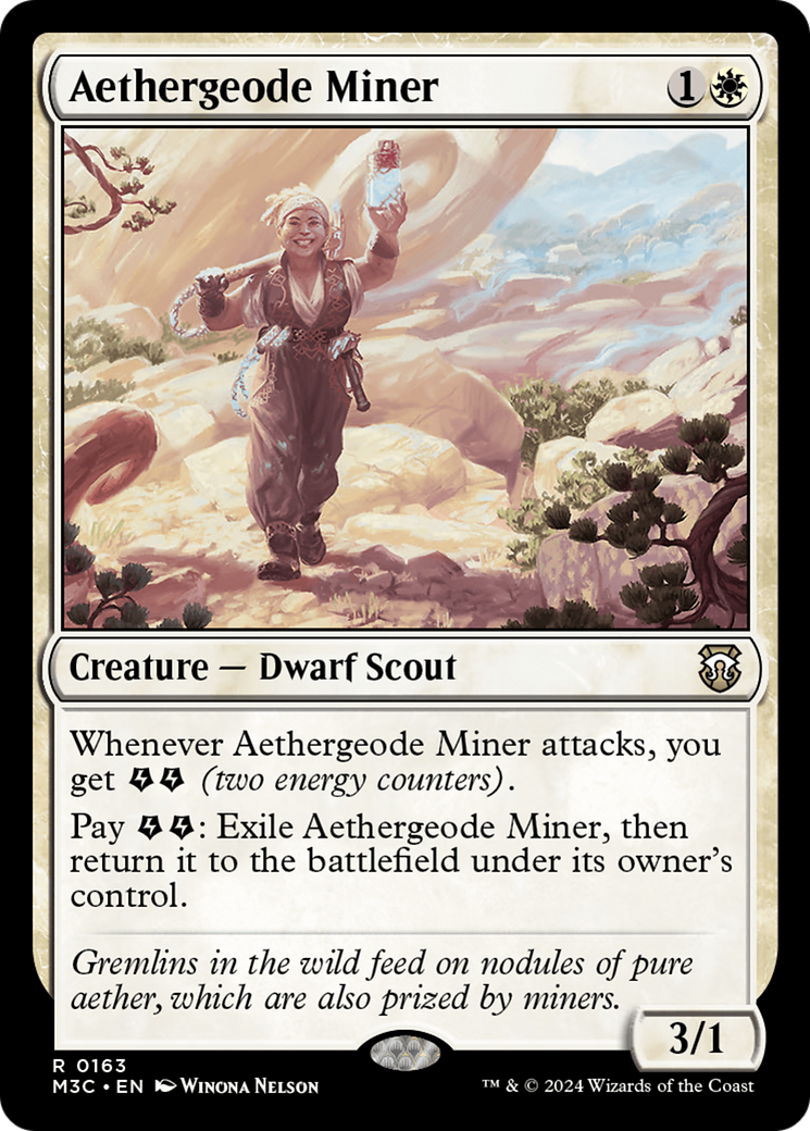 Aethergeode Miner (Ripple Foil) [Modern Horizons 3 Commander]