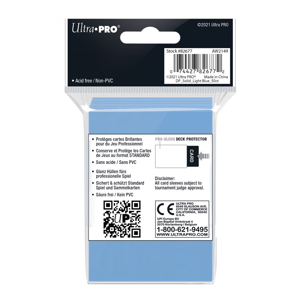 Ultra PRO: Standard 50ct Sleeves - PRO-Gloss (Light Blue)